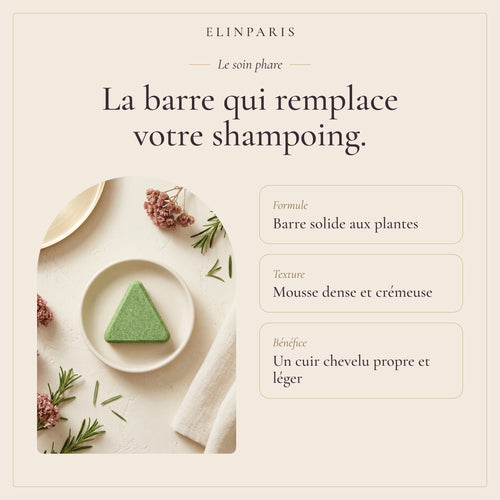 Barre solide aux plantes, mousse crémeuse : la barre qui remplace le shampoing