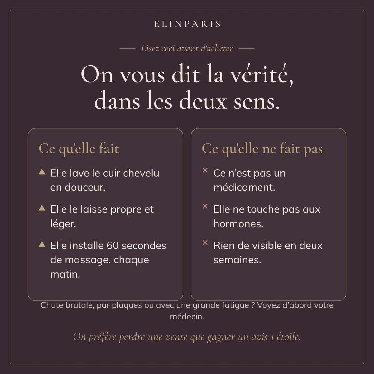 Ce que le shampoing solide fait et ne fait pas : pas un médicament