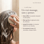 Massage du cuir chevelu sous la douche avec la brosse ELINPARIS