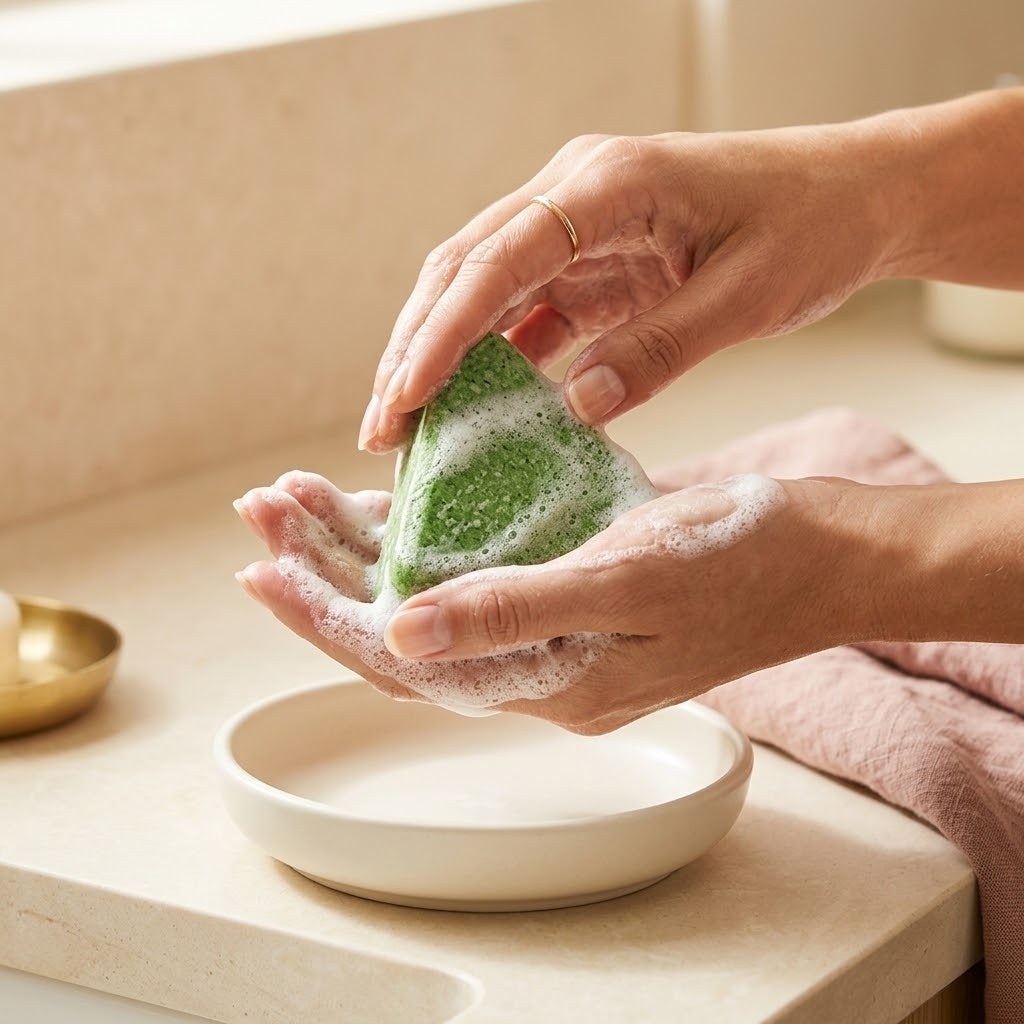 Mousse crémeuse du shampoing solide aux plantes ELINPARIS